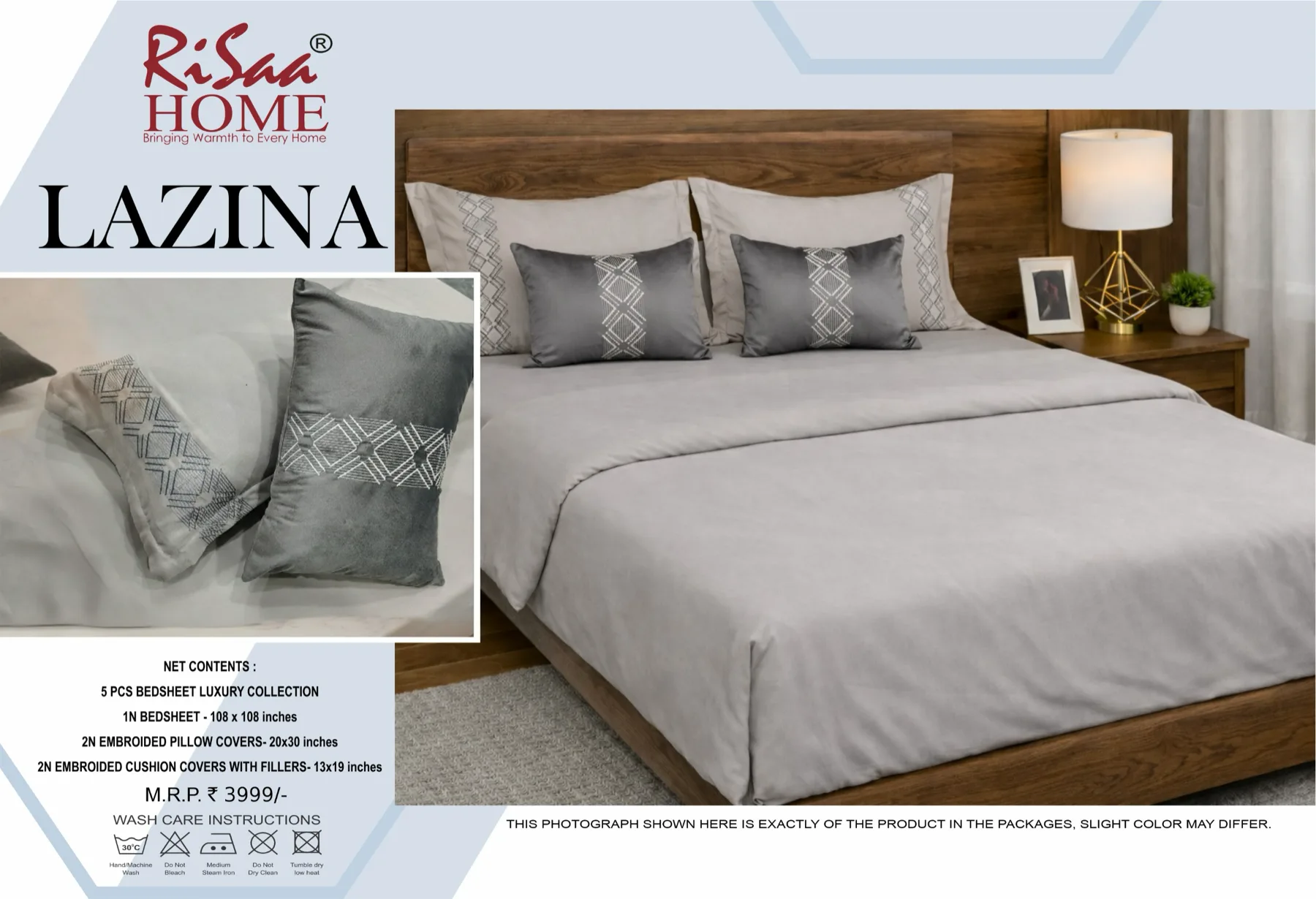 Lazina 5 Pcs Bedsheet Set